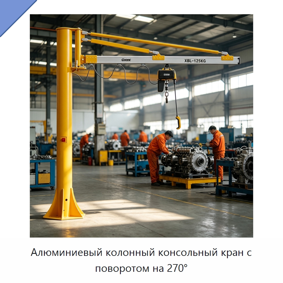 Алюминиевый колонный консольный кран с поворотом на 270° — Электротали