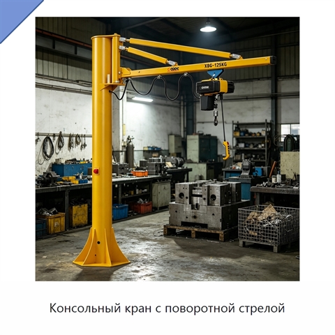 Консольный кран с поворотной стрелой