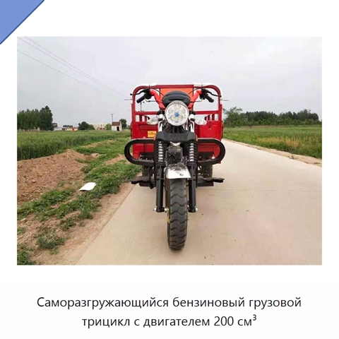 Саморазгружающийся бензиновый грузовой трицикл с двигателем 200 см³