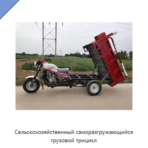 Сельскохозяйственный саморазгружающийся грузовой трицикл