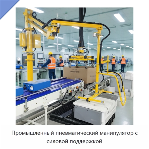 Промышленный пневматический манипулятор с силовой поддержкой
