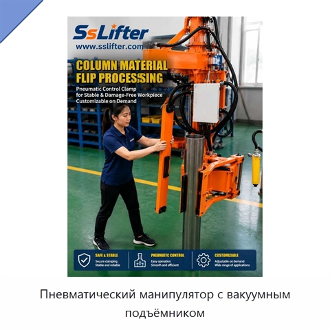 Пневматический манипулятор с вакуумным подъёмником
