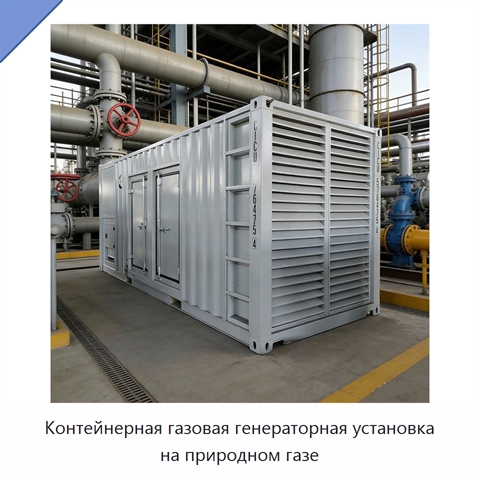 Контейнерная газовая генераторная установка на природном газе