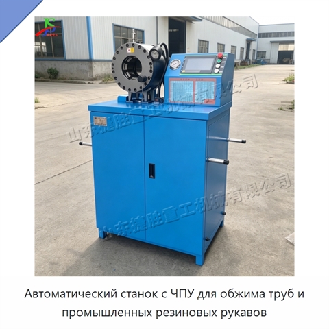 Автоматический станок с ЧПУ для обжима труб и промышленных резиновых рукавов