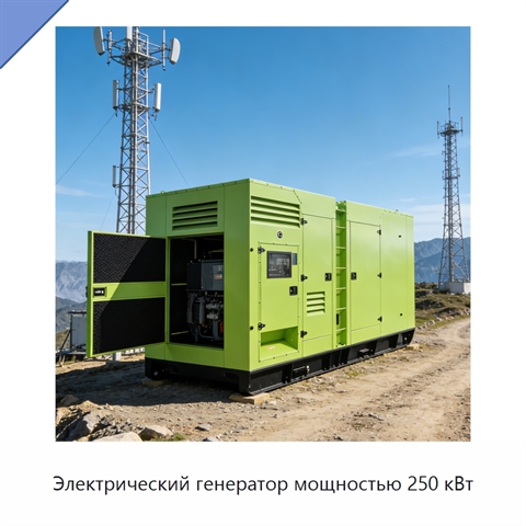 Электрический генератор мощностью 250 кВт