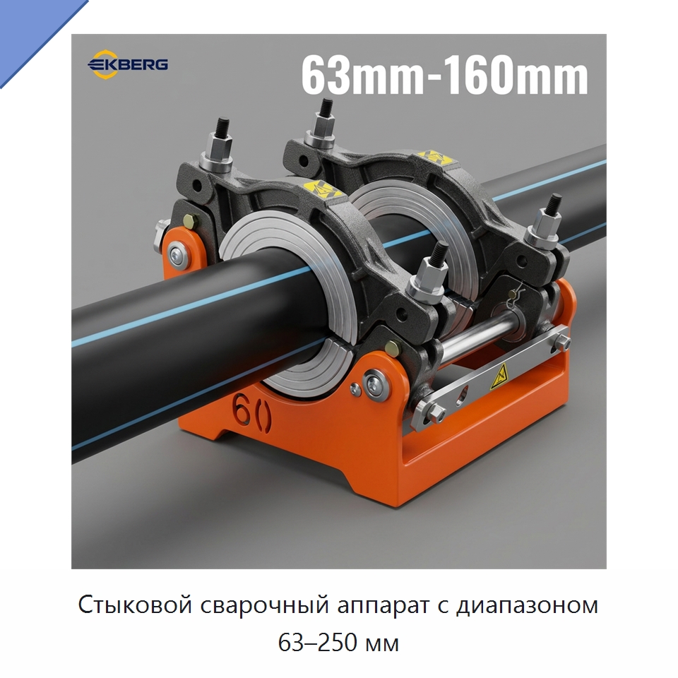 Стыковой сварочный аппарат с диапазоном 63–250 мм — Машины для стыковой сварки