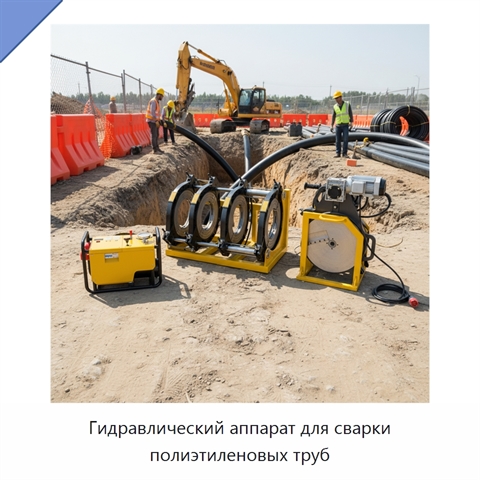 Гидравлический аппарат для сварки полиэтиленовых труб