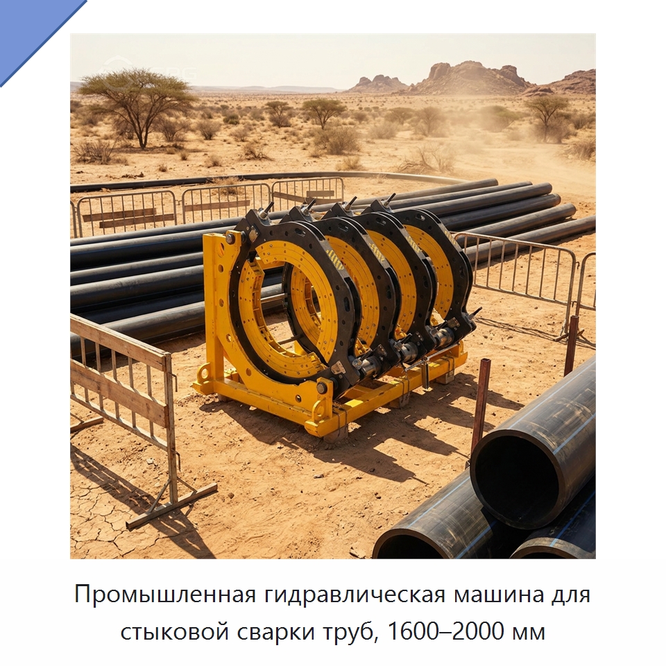 Промышленная гидравлическая машина для стыковой сварки труб, 1600–2000 мм — Машины для стыковой сварки