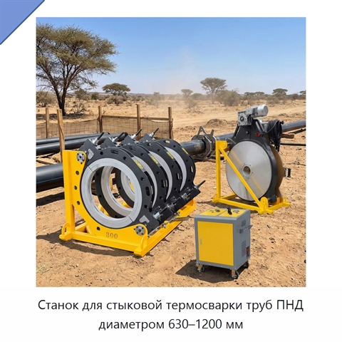 Станок для стыковой термосварки труб ПНД диаметром 630–1200 мм