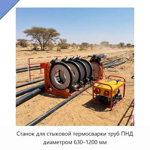 Станок для стыковой термосварки труб ПНД диаметром 630–1200 мм