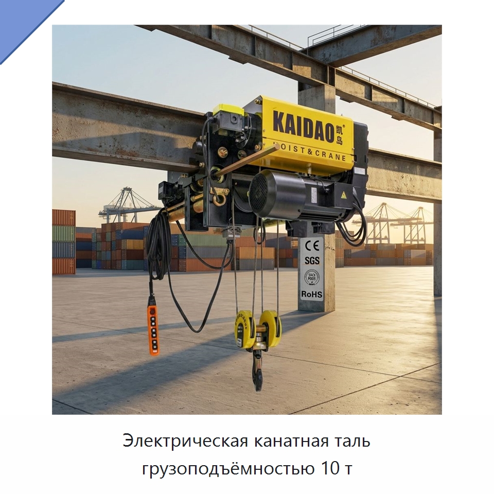 Электрическая канатная таль грузоподъёмностью 10 т — Электротали