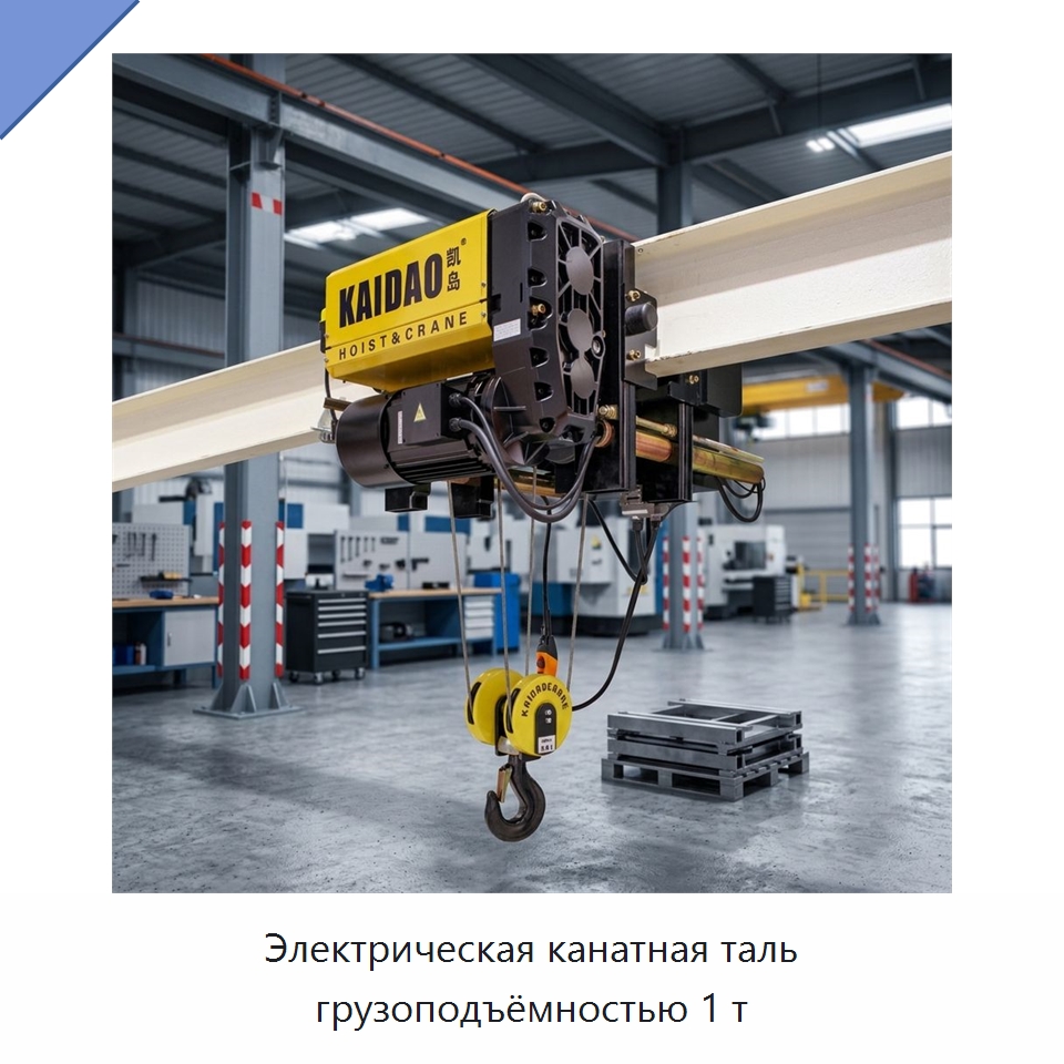 Электрическая канатная таль грузоподъёмностью 1 т — Электротали