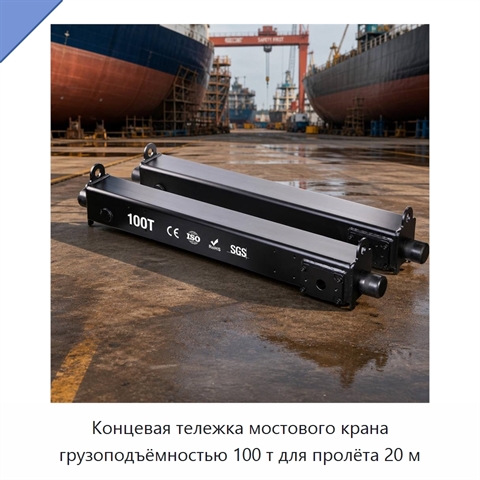 Концевая тележка мостового крана грузоподъёмностью 100 т для пролёта 20 м