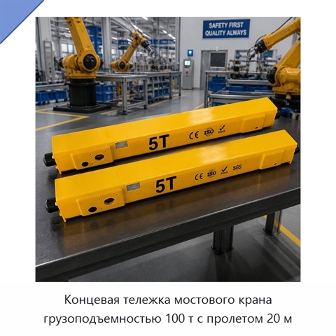 Концевая тележка мостового крана грузоподъемностью 100 т с пролетом 20 м