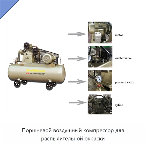 Поршневой воздушный компрессор для распылительной окраски