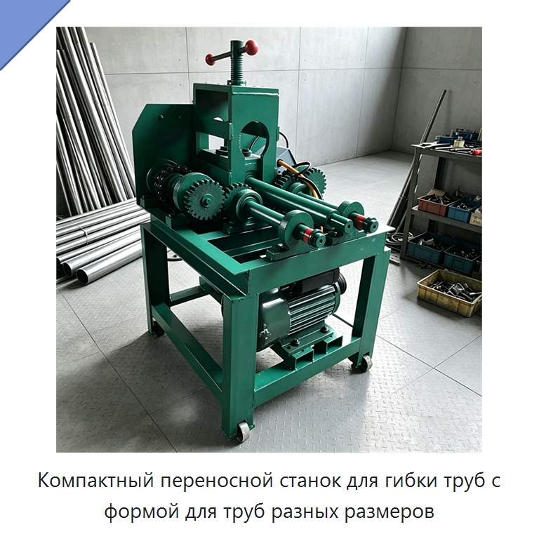 Компактный переносной станок для гибки труб с формой для труб разных размеров — Станки для обработки труб