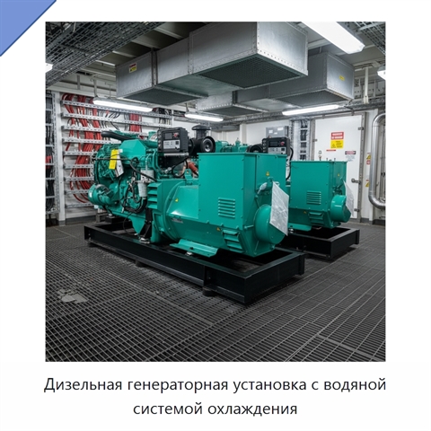 Дизельная генераторная установка с водяной системой охлаждения