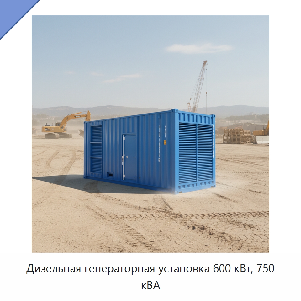 Дизельная генераторная установка 600 кВт, 750 кВА — Дизельные генераторы