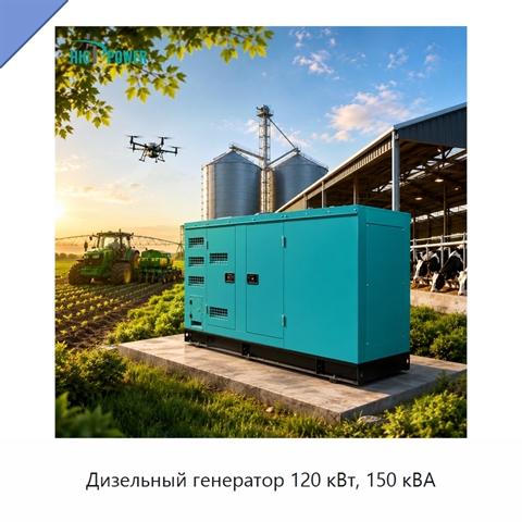 Дизельный генератор 120 кВт, 150 кВА