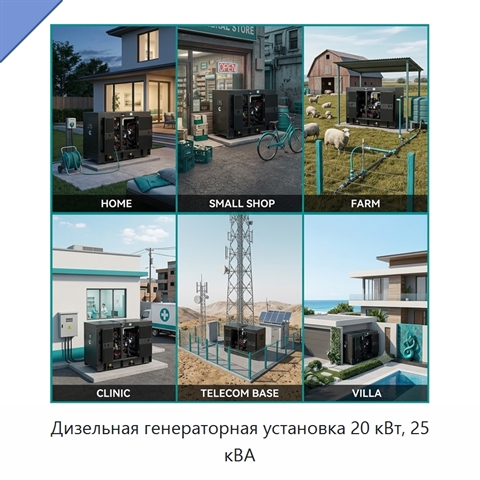 Дизельная генераторная установка 20 кВт, 25 кВА