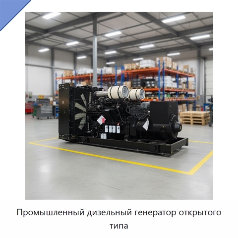 Промышленный дизельный генератор открытого типа