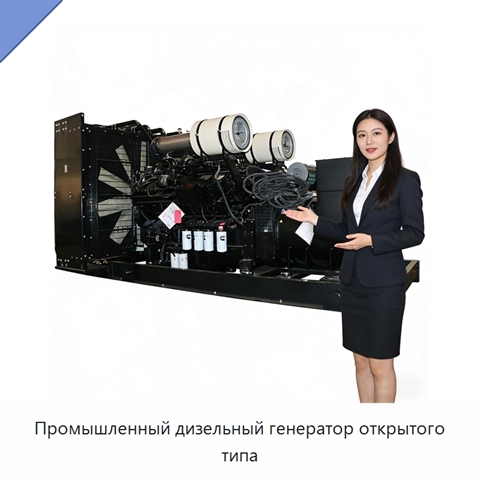 Промышленный дизельный генератор открытого типа