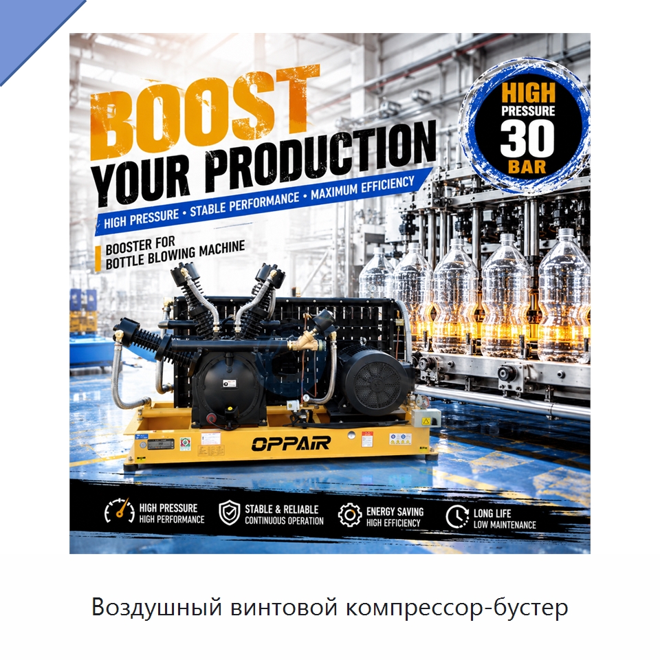 Воздушный винтовой компрессор-бустер — Промышленные компрессоры
