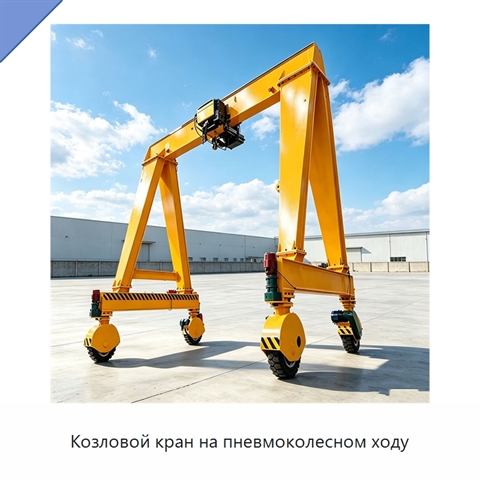 Козловой кран на пневмоколесном ходу