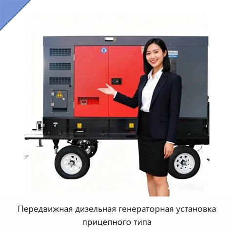 Передвижная дизельная генераторная установка прицепного типа