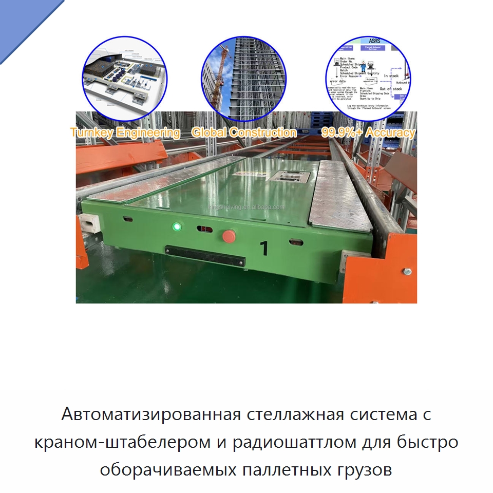 Автоматизированная стеллажная система с краном-штабелером и радиошаттлом для быстро оборачиваемых паллетных грузов — Подъемно-транспортное и складское оборудование
