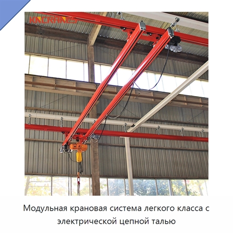 Модульная крановая система легкого класса с электрической цепной талью