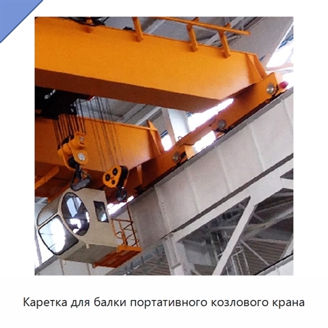 Каретка для балки портативного козлового крана