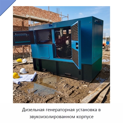 Дизельная генераторная установка в звукоизолированном корпусе