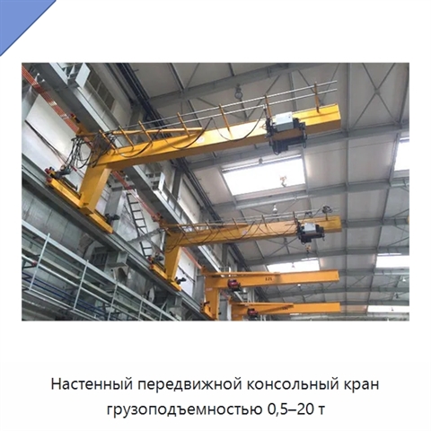 Настенный передвижной консольный кран грузоподъемностью 0,5–20 т