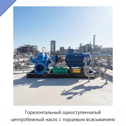 Горизонтальный одноступенчатый центробежный насос с торцевым всасыванием