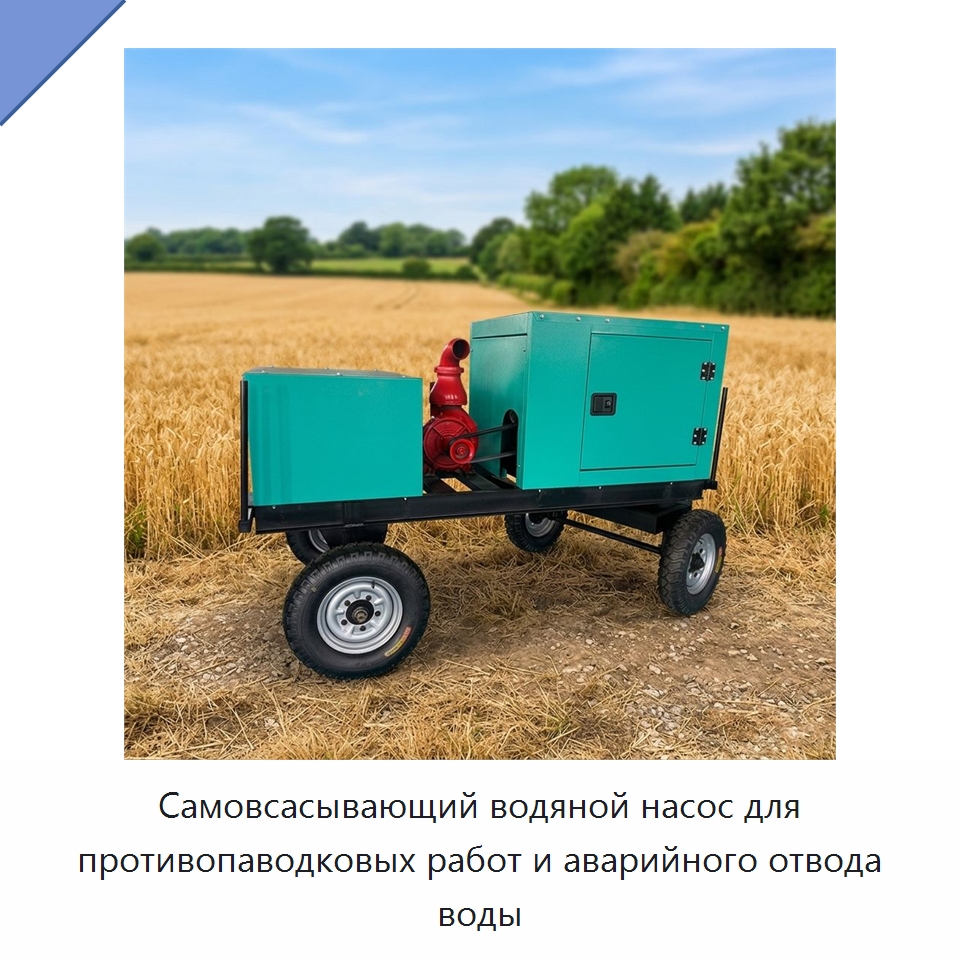 Самовсасывающий водяной насос для противопаводковых работ и аварийного отвода воды — Насосы