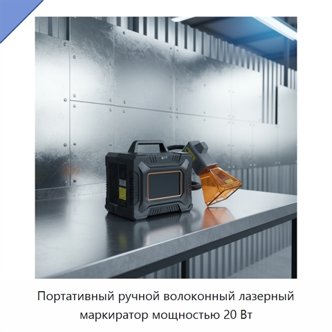 Портативный ручной волоконный лазерный маркиратор мощностью 20 Вт