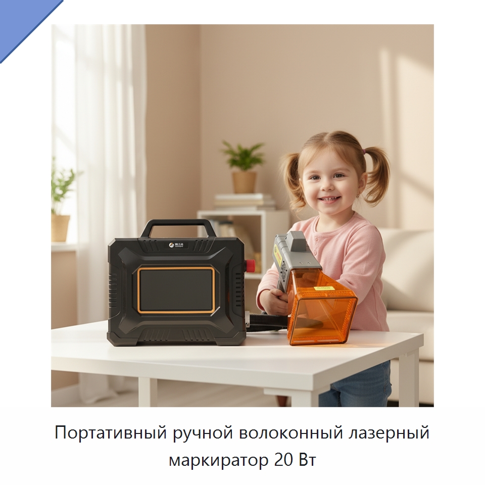Портативный ручной волоконный лазерный маркиратор 20 Вт — Лазерные маркировочные станки