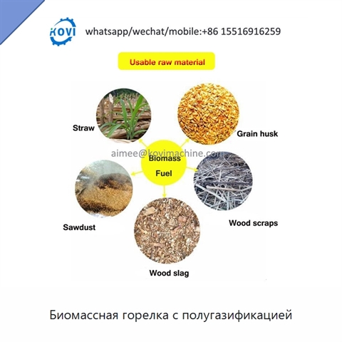 Биомассная горелка с полугазификацией