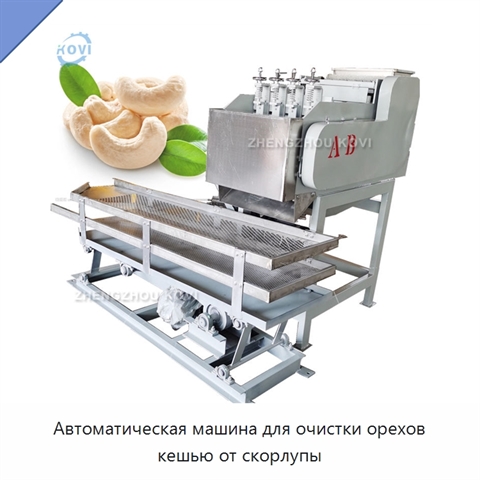 Автоматическая машина для очистки орехов кешью от скорлупы