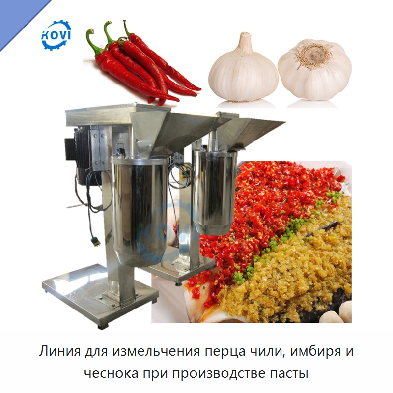 Линия для измельчения перца чили, имбиря и чеснока при производстве пасты — Линии переработки пищевых продуктов