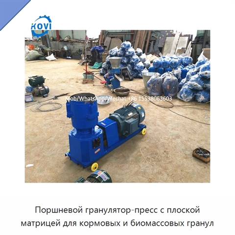 Поршневой гранулятор-пресс с плоской матрицей для кормовых и биомассовых гранул