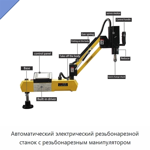 Автоматический электрический резьбонарезной станок с резьбонарезным манипулятором