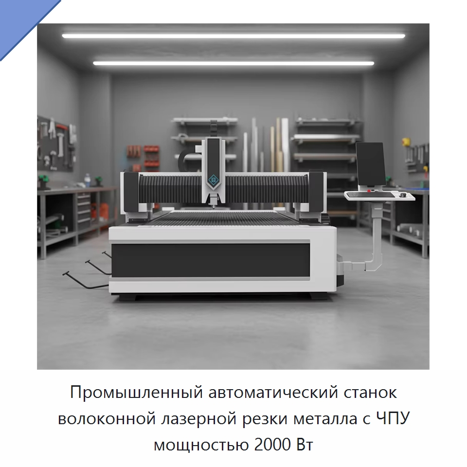 Промышленный автоматический станок волоконной лазерной резки металла с ЧПУ мощностью 2000 Вт — Станки лазерной резки