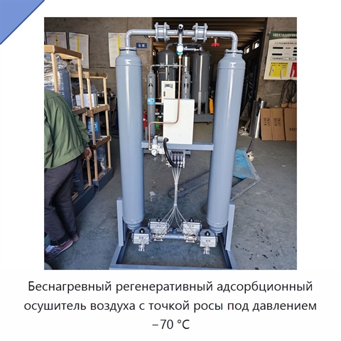 Беснагревный регенеративный адсорбционный осушитель воздуха с точкой росы под давлением −70 °C