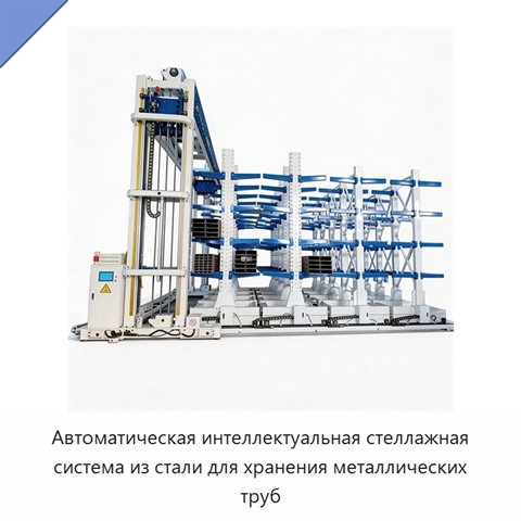 Автоматическая интеллектуальная стеллажная система из стали для хранения металлических труб
