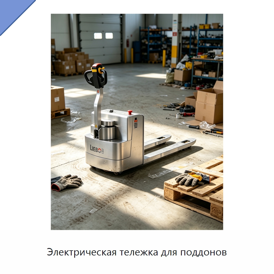 Электрическая тележка для поддонов — Навесное оборудование и запчасти для вилочных погрузчиков