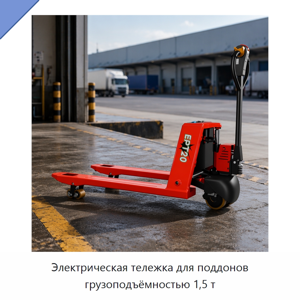 Электрическая тележка для поддонов грузоподъёмностью 1,5 т — Вилочные погрузчики