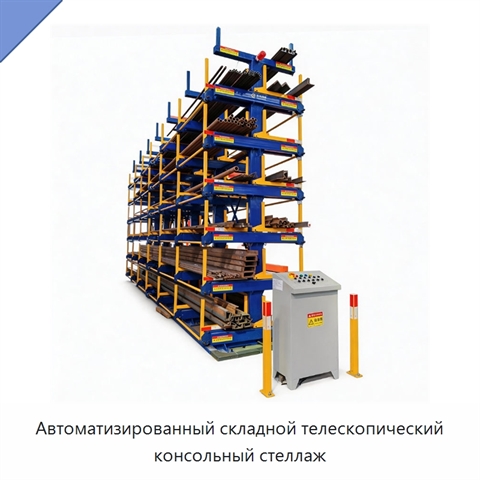 Автоматизированный складной телескопический консольный стеллаж