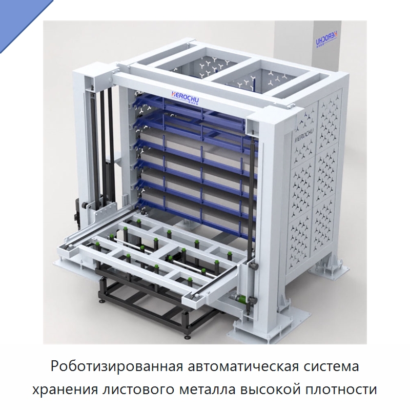 Роботизированная автоматическая система хранения листового металла высокой плотности — Подъемно-транспортное и складское оборудование